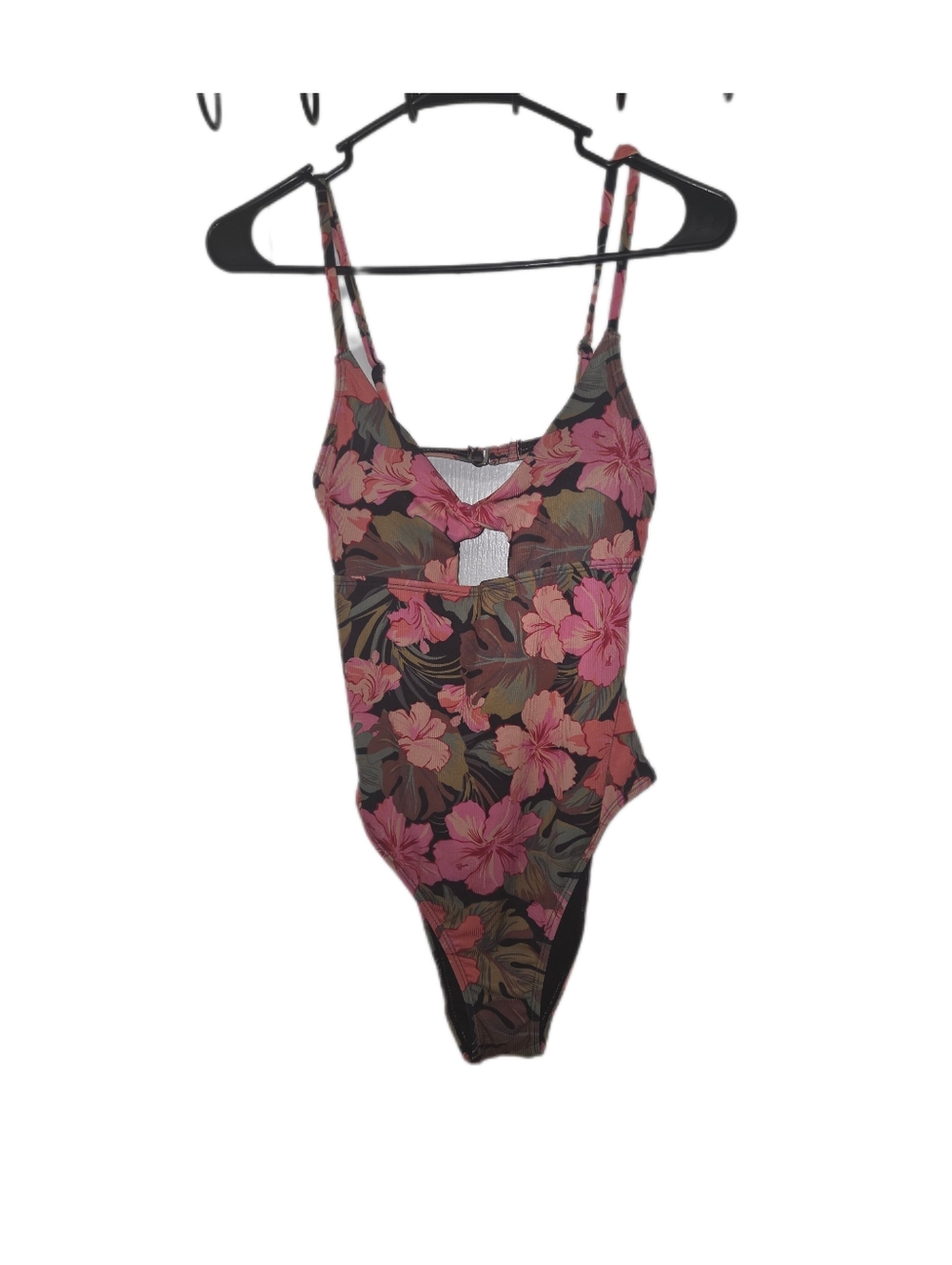 Volcom Recycled Neon Blend Floral One-Piece Swimsuit NWT